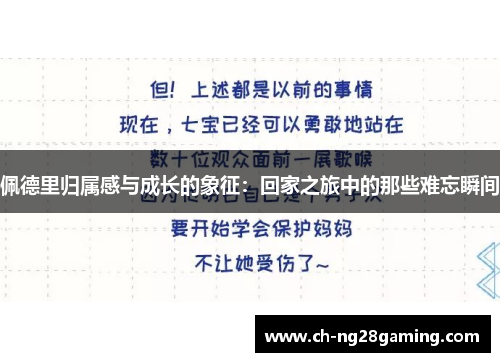佩德里归属感与成长的象征：回家之旅中的那些难忘瞬间