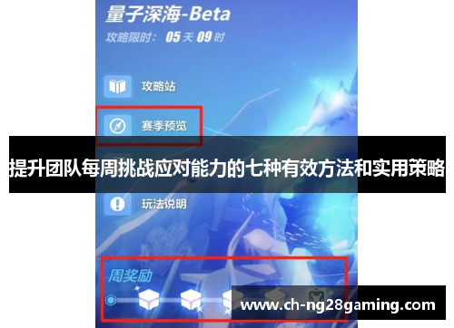 提升团队每周挑战应对能力的七种有效方法和实用策略 提升团队每周挑战应对能力的七种有效方法和实用策略